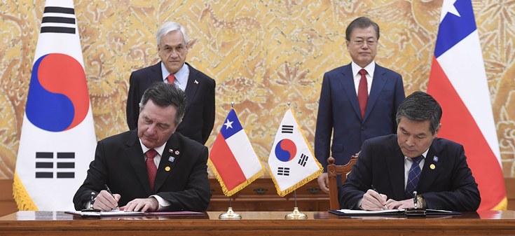 Canciller Ampuero: "Las relaciones entre Chile y Corea del Sur pasan por un gran momento"
