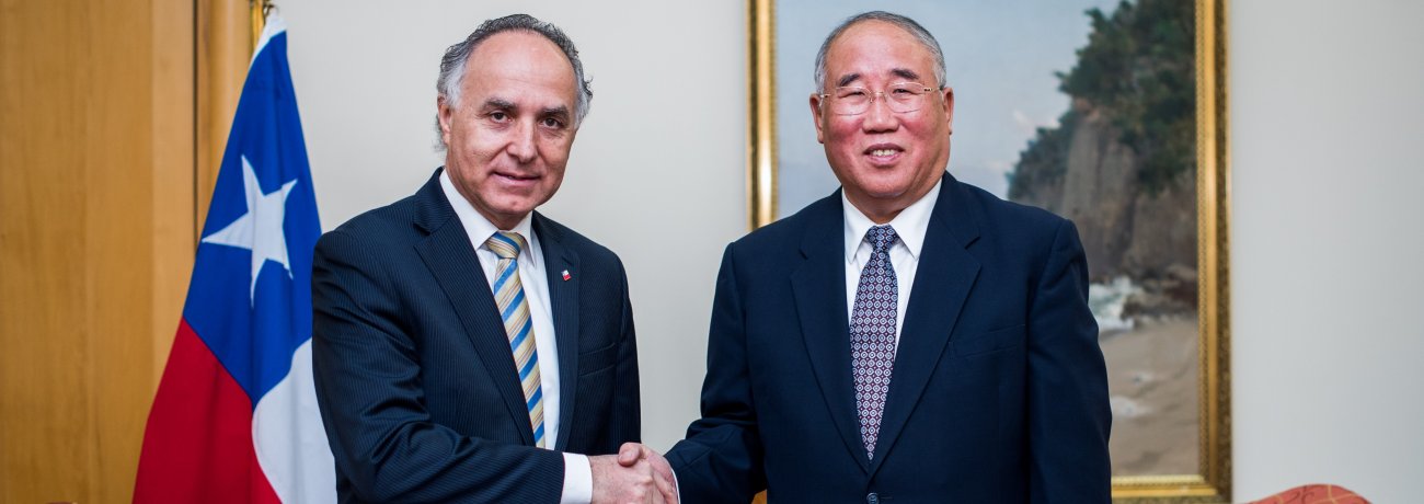 Canciller se reúne con Representante Especial para Asuntos de Cambio Climático de China